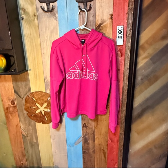 Adidas Women’s Pink ClimaWarm Hoodie – Size L (16+) - Picture 1 of 6